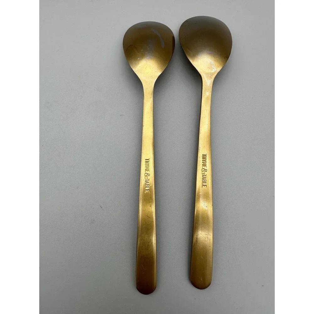 Thyme & Table Matte Gold Flatware 13 Pc Replacement Lot Forks Spoons